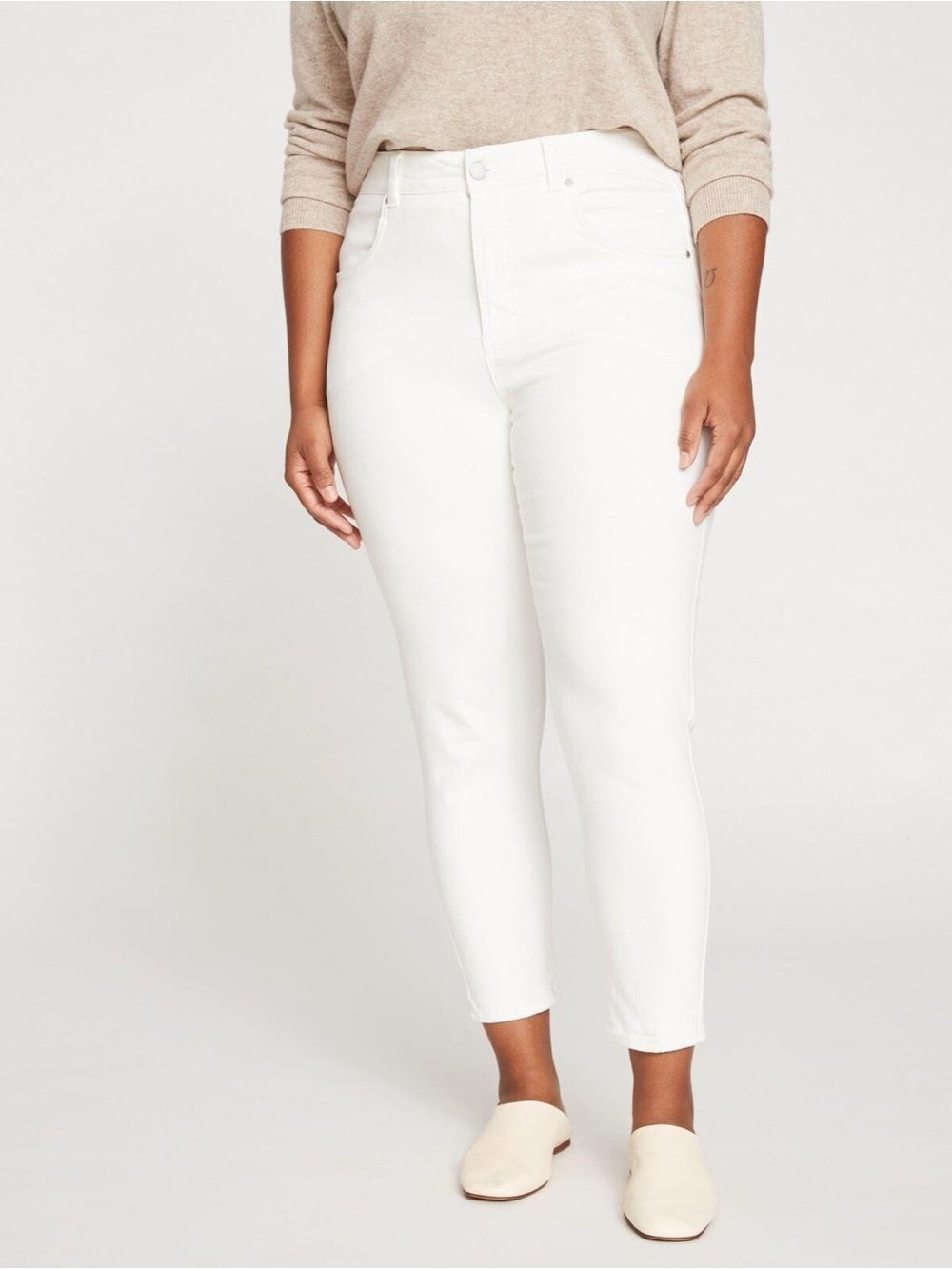 UNIVERSAL STANDARD PLUS SIZE SEINE HIGH RISE SKINNY JEANS 27’’ WHITE